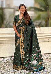Pichwai Lotus Paithani Saree