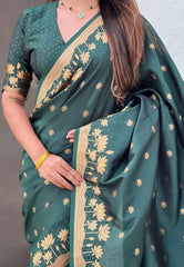 Pichwai Lotus Paithani Saree