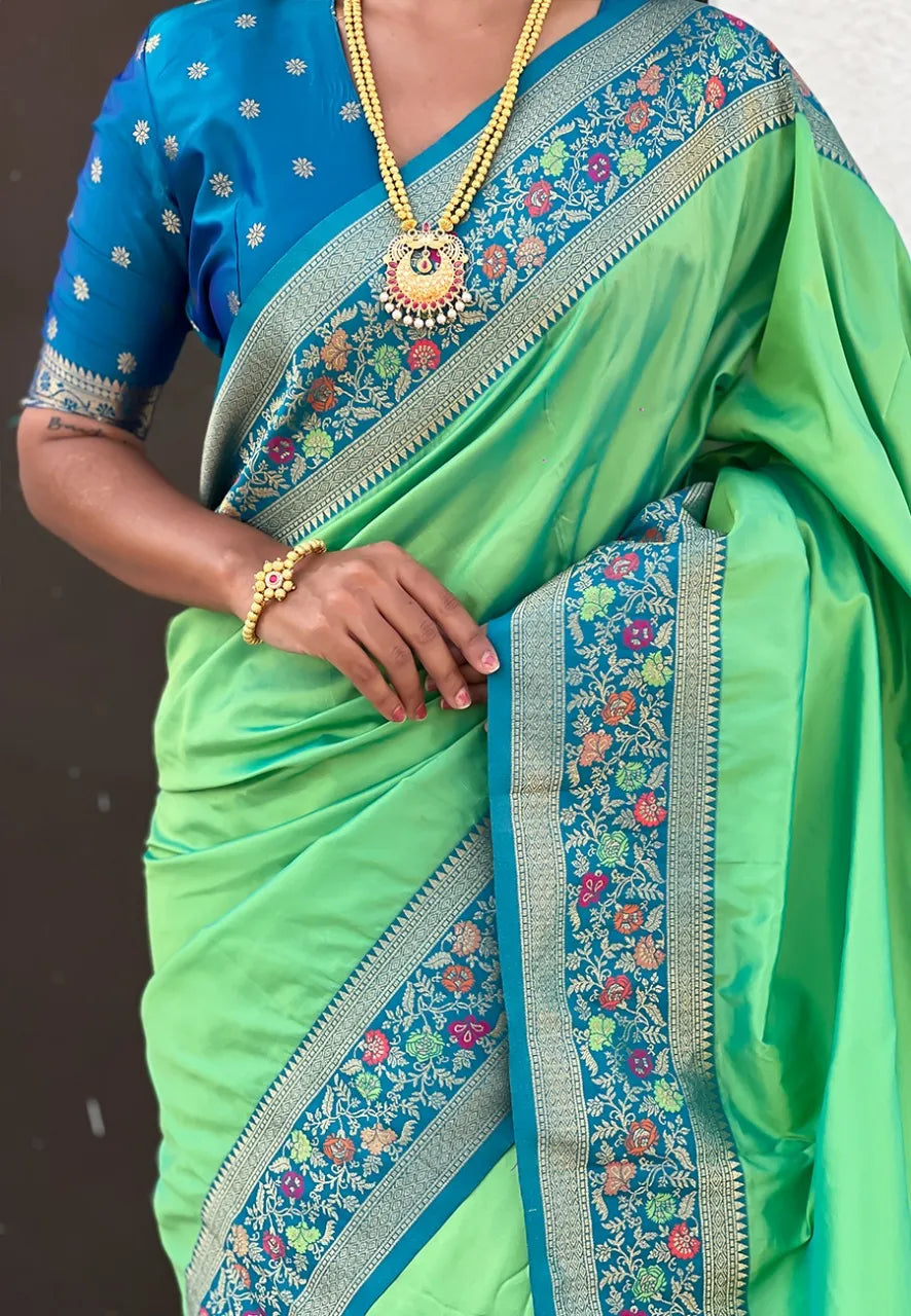 Soft Silk Kadiyal Paithani Saree