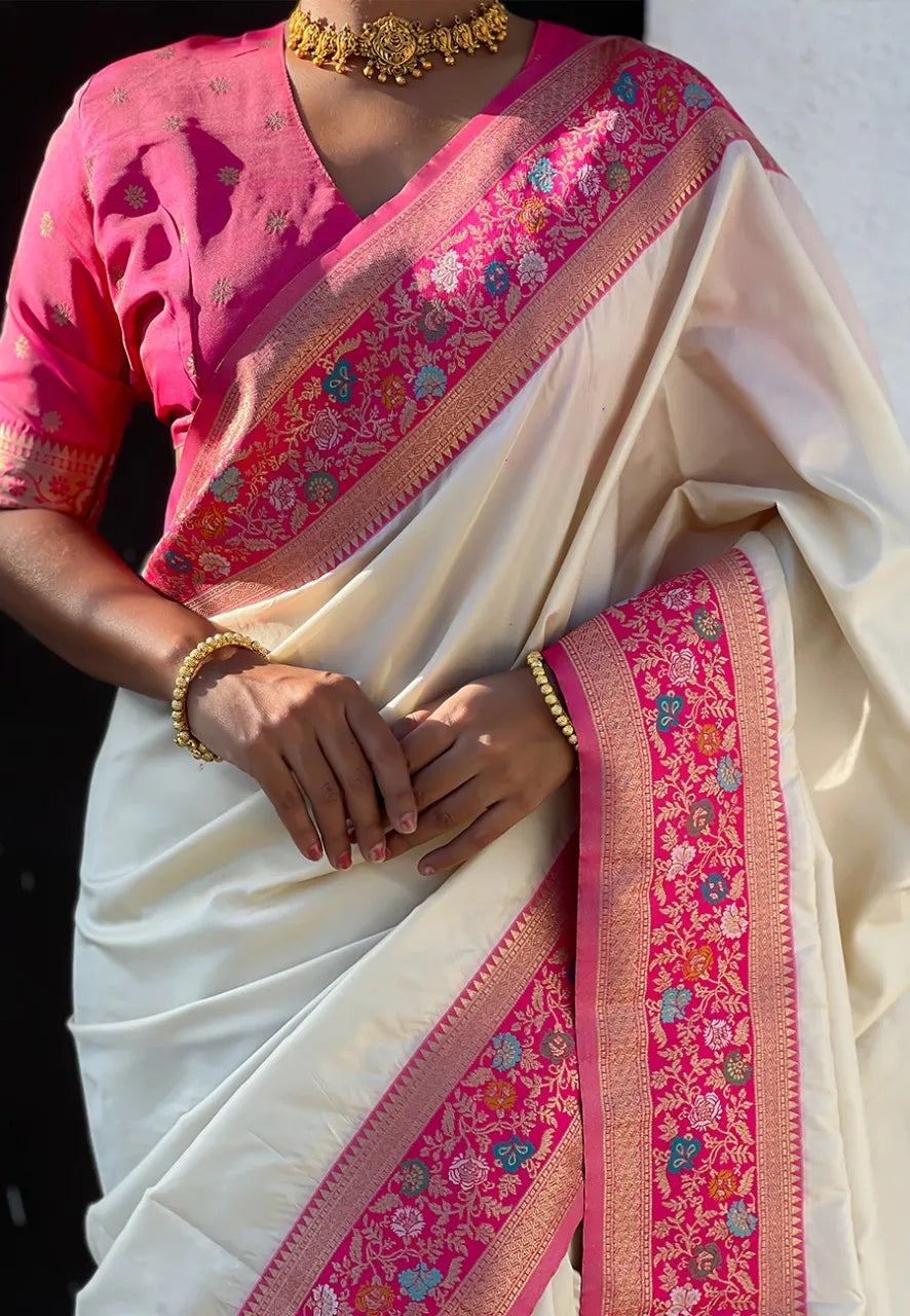 Soft Silk Kadiyal Paithani Saree