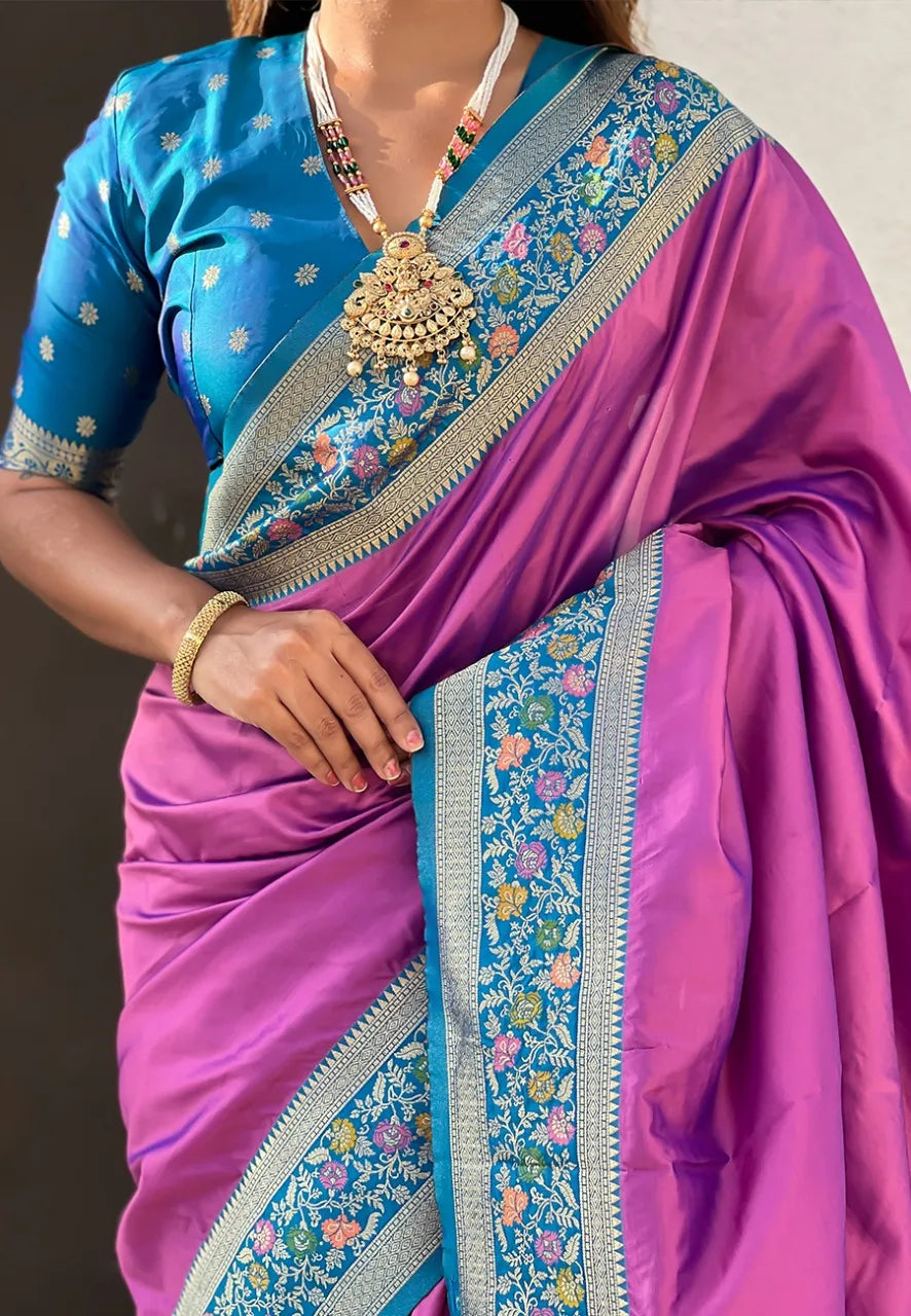 Soft Silk Kadiyal Paithani Saree