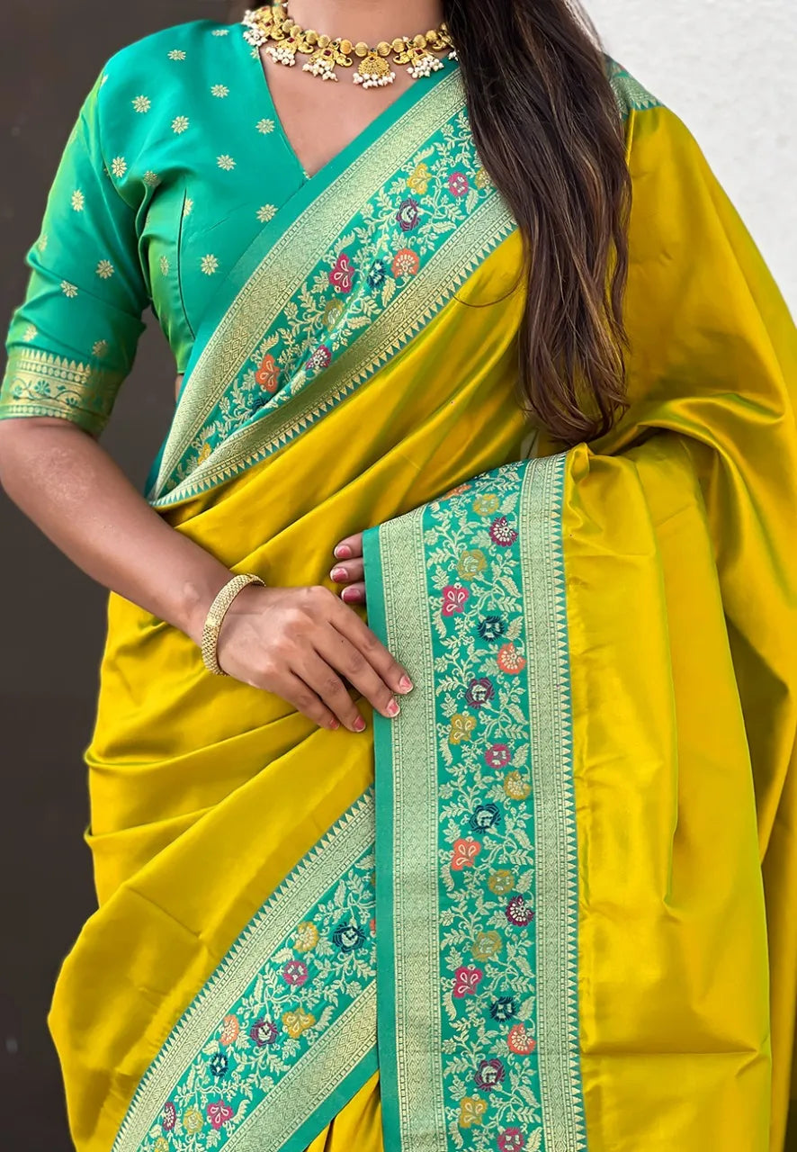 Soft Silk Kadiyal Paithani Saree