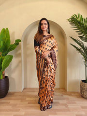 Dola Viscose Digital Printed Kalamkari Saree