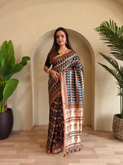 Dola Viscose Digital Printed Kalamkari Saree
