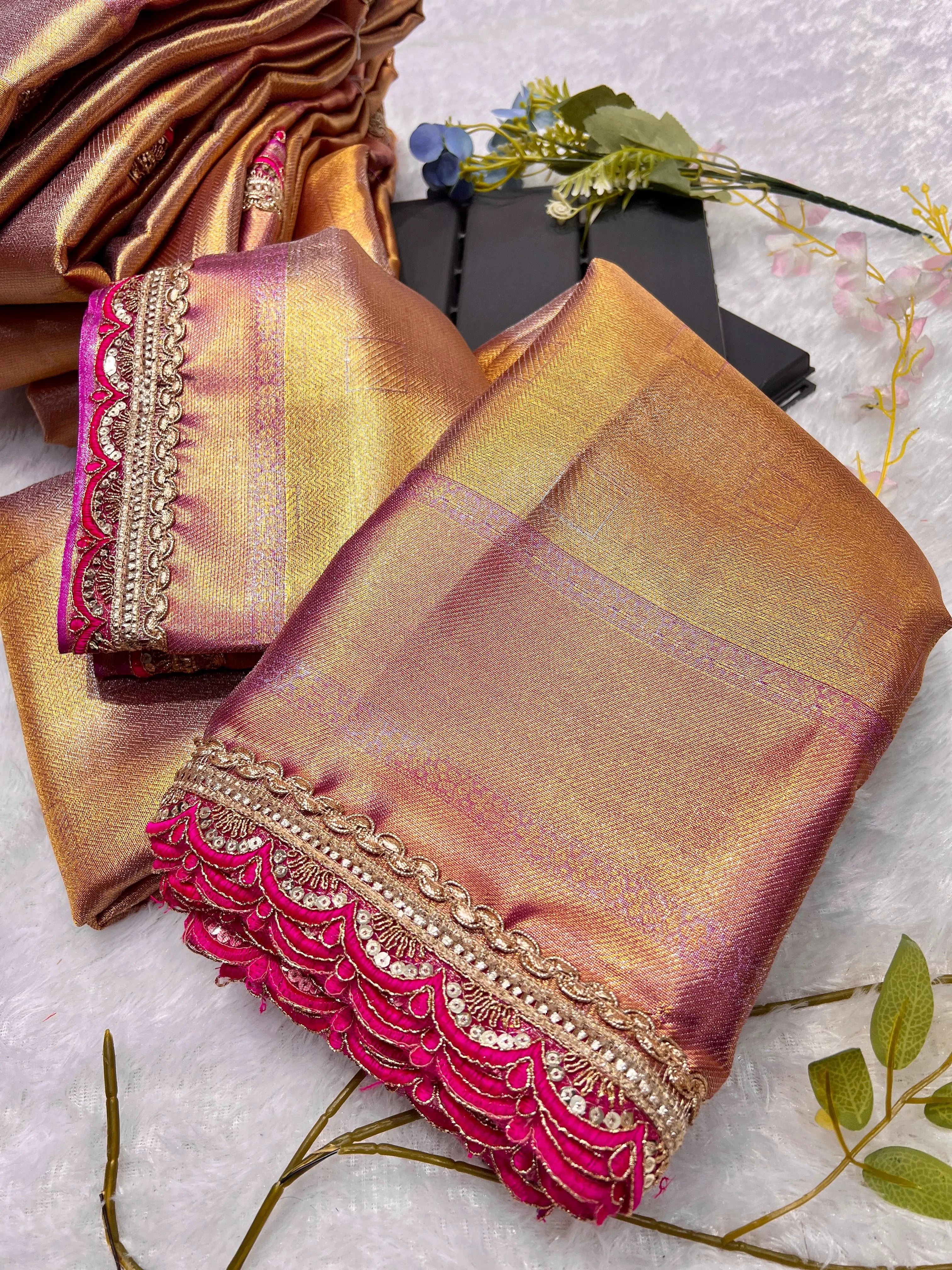 Tissue Silk Handloom Jyotika Inspired Designer Saree