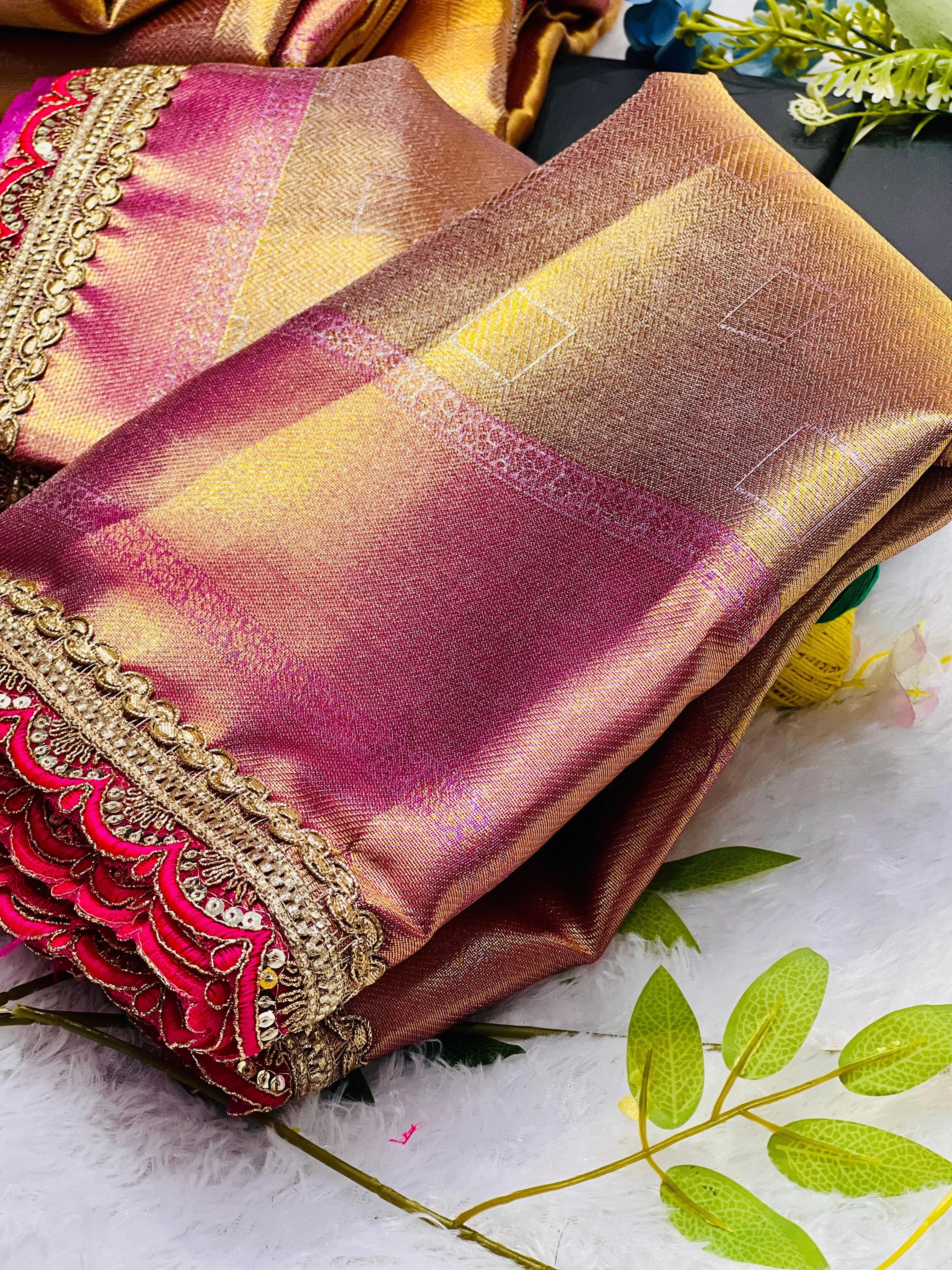 Tissue Silk Handloom Jyotika Inspired Designer Saree