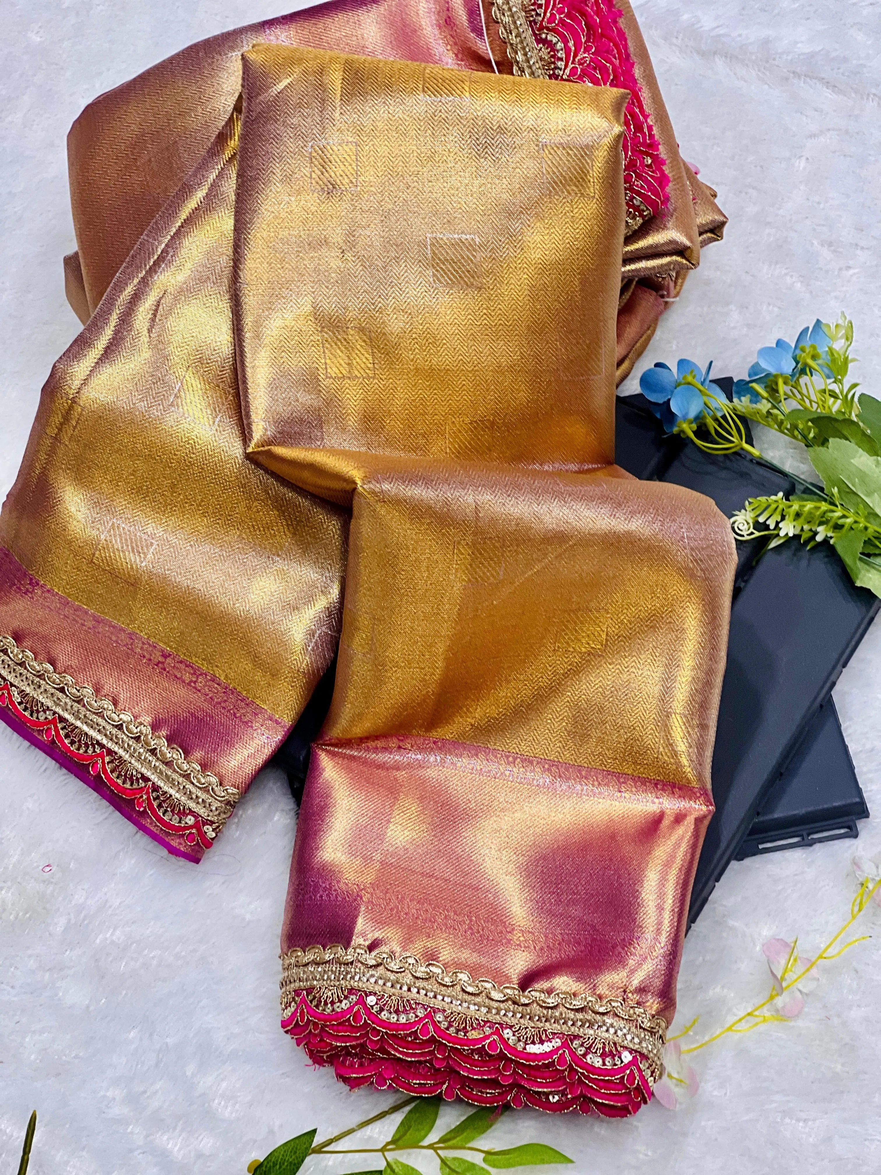 Tissue Silk Handloom Jyotika Inspired Designer Saree