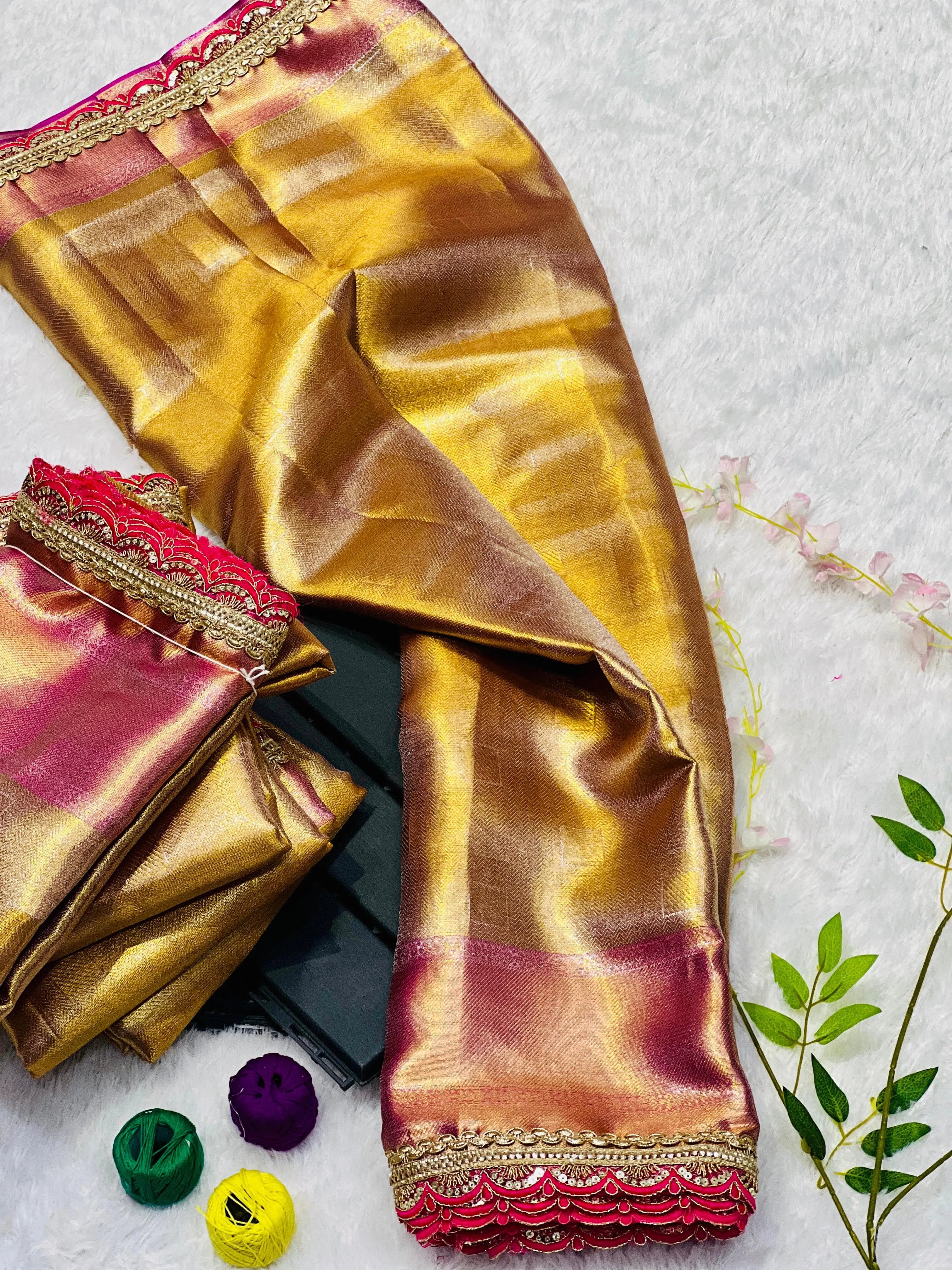 Tissue Silk Handloom Jyotika Inspired Designer Saree