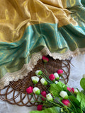 Inspired By Neeta Ambani's Style Golden Tissue Silk Banarasi Saree