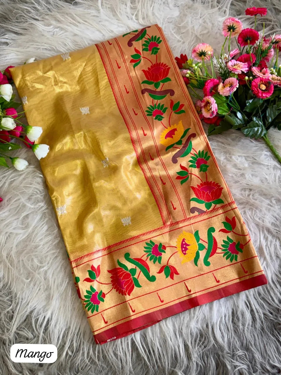 Lotus Organza Tissue Silk Saree