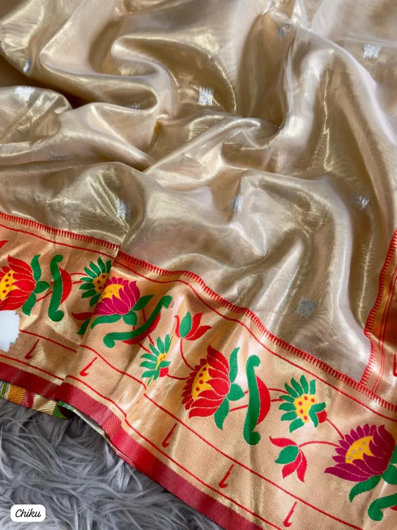 Lotus Organza Tissue Silk Saree
