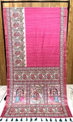 Tussar Silk Madhubani Digital Printed Saree