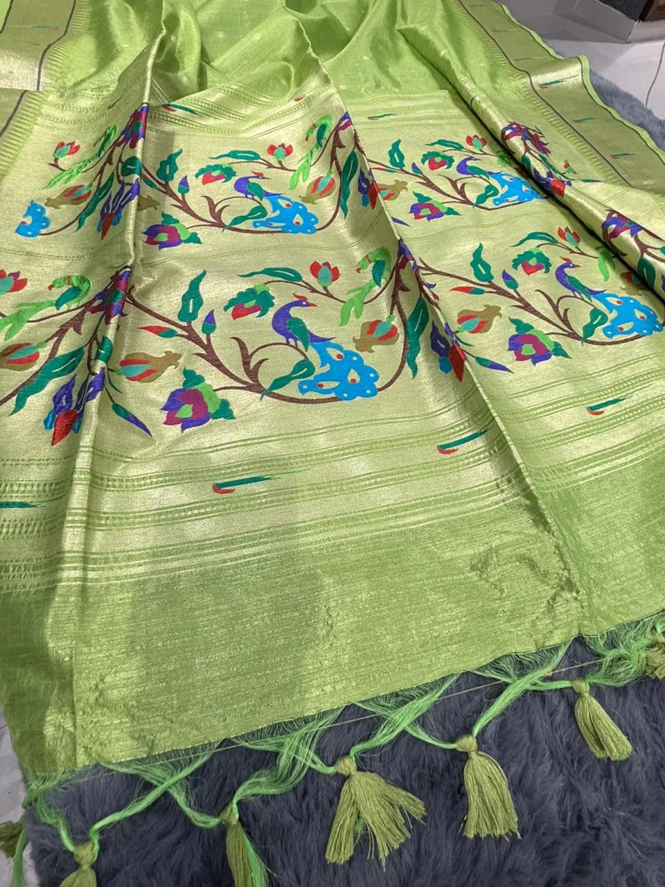 Soft Khadi Raw Silk Rich Paithani Saree