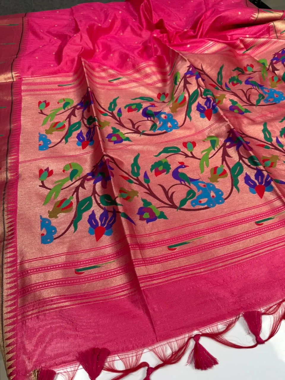 Soft Khadi Raw Silk Rich Paithani Saree