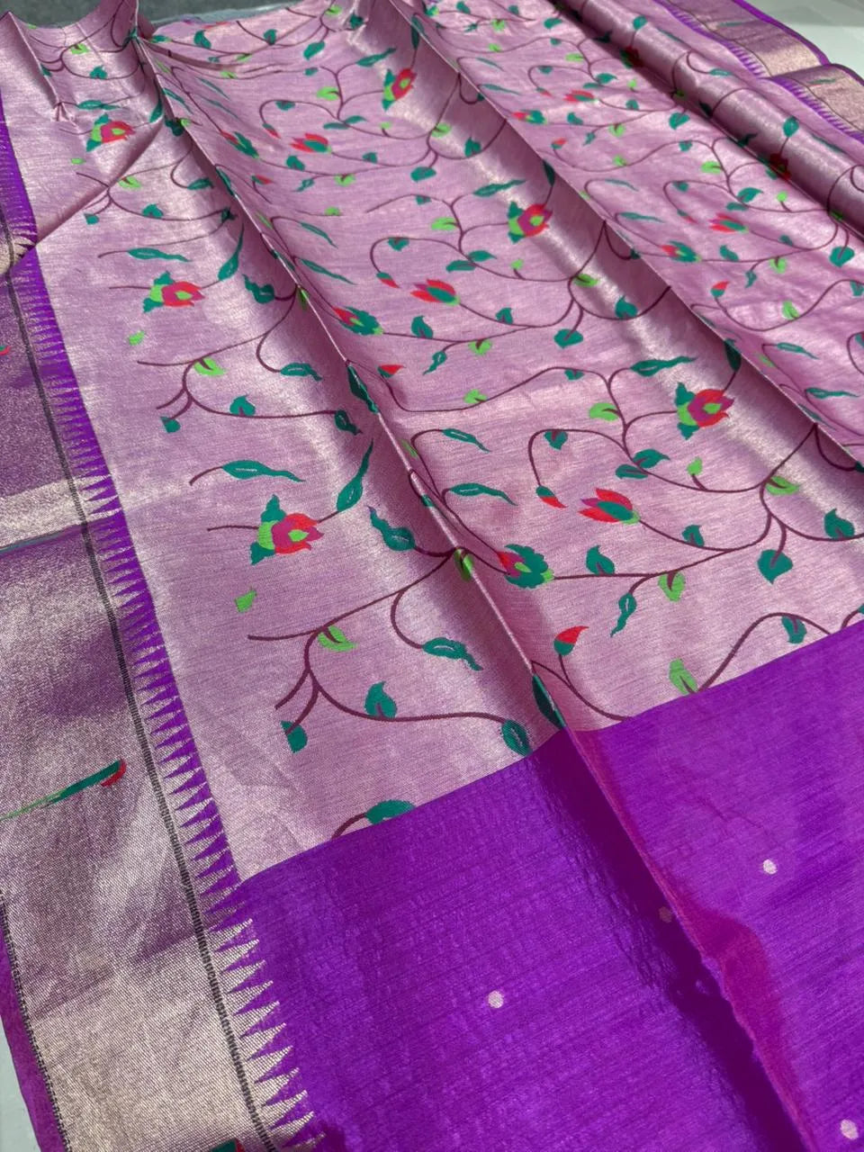 Soft Khadi Raw Silk Rich Paithani Saree