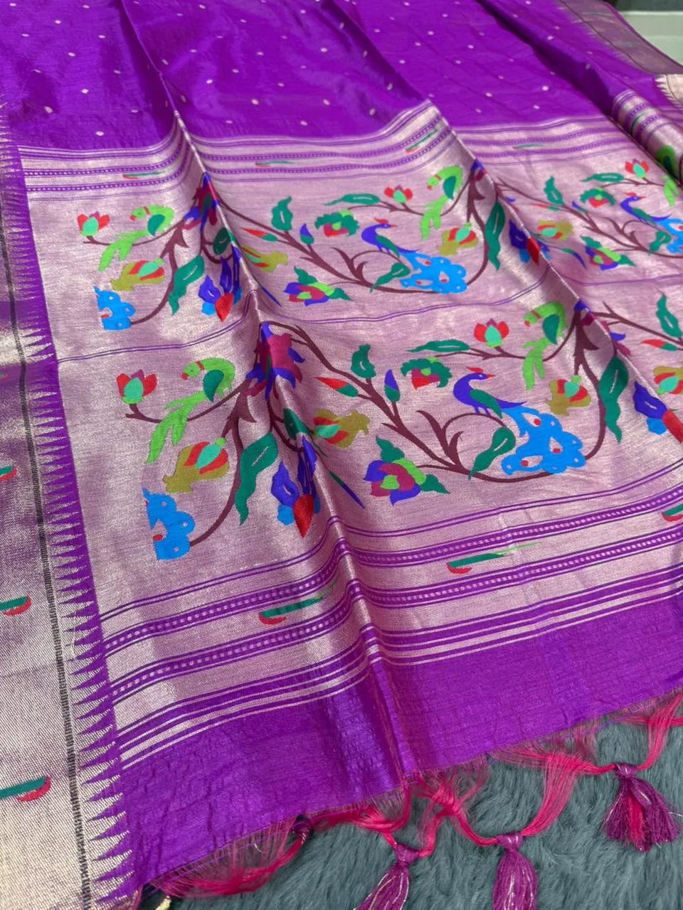 Soft Khadi Raw Silk Rich Paithani Saree