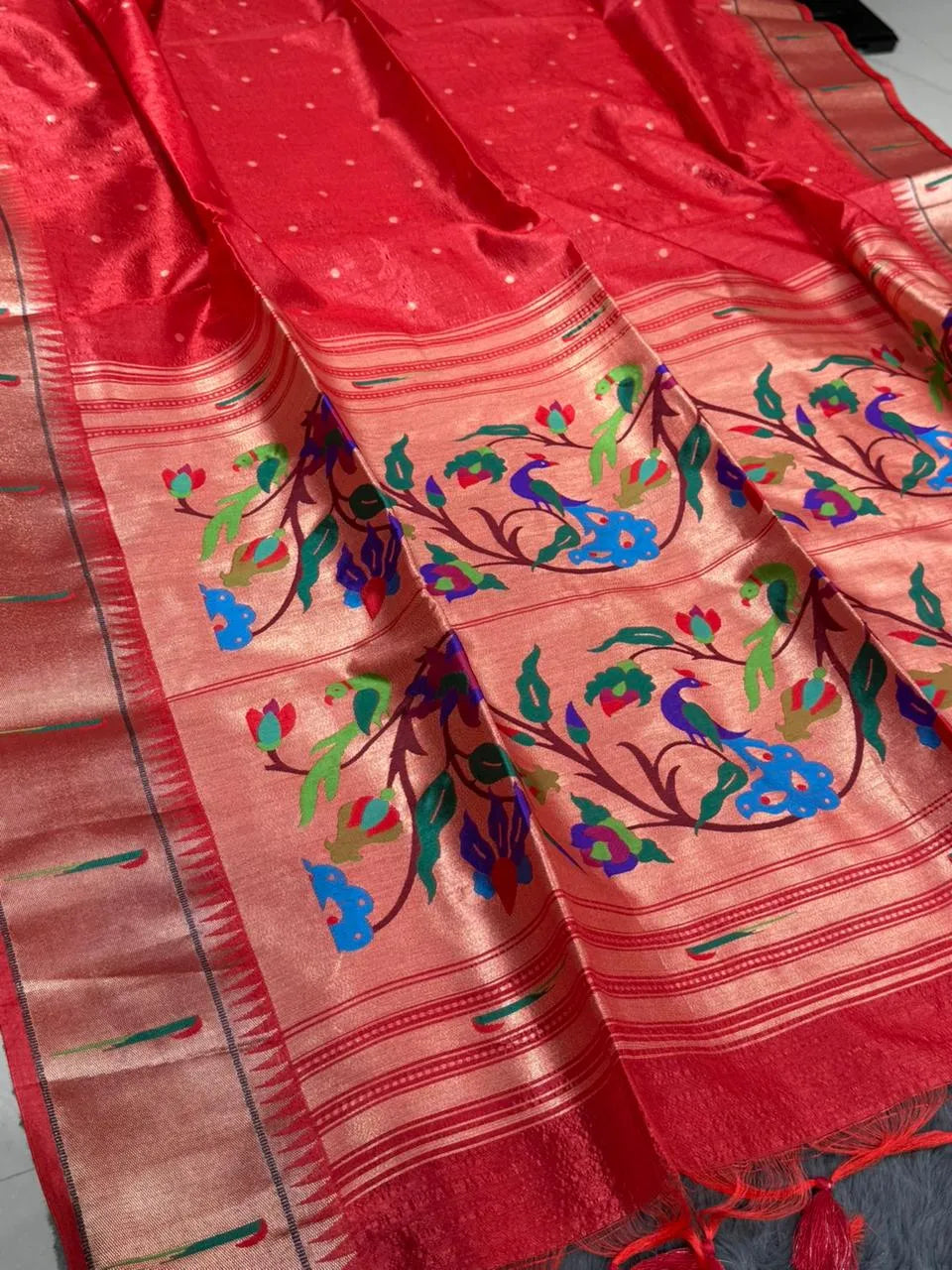 Soft Khadi Raw Silk Rich Paithani Saree
