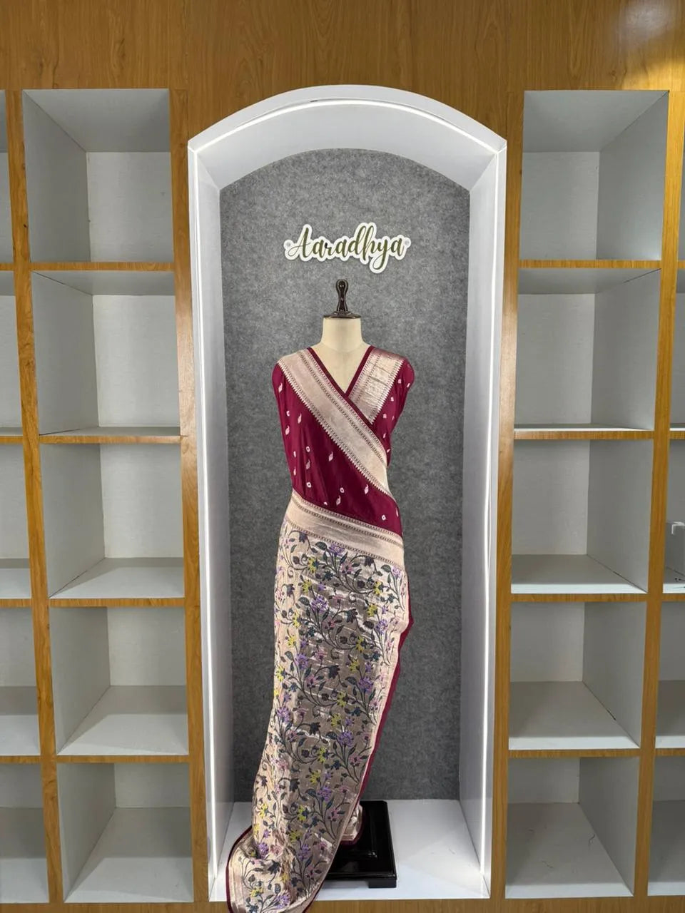 Viscose Raw Silk Bandhej Printed Paithani Saree