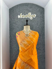 Soft Khadi Raw SIlk Lotus Pallu Paithani Saree