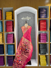 Phoolmala Paithani Soft Khadi Raw Silk Saree