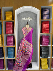 Phoolmala Paithani Soft Khadi Raw Silk Saree