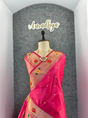 Phoolmala Paithani Soft Khadi Raw Silk Saree