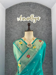 Phoolmala Paithani Soft Khadi Raw Silk Saree