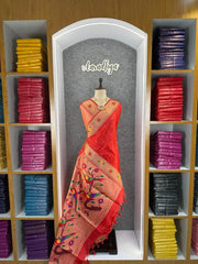 Phoolmala Paithani Soft Khadi Raw Silk Saree