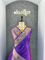 Phoolmala Paithani Soft Khadi Raw Silk Saree