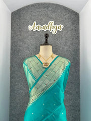 Soft Raw Silk Peacock Paithani Saree