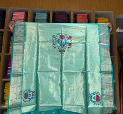 Soft Raw Silk Peacock Paithani Saree