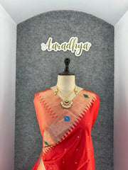 Soft Khadi Raw SIlk Mandap Paithani Saree