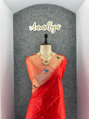 Soft Khadi Raw SIlk Mandap Paithani Saree