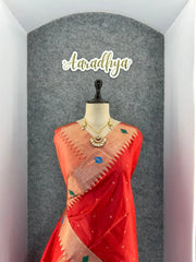 Soft Khadi Raw SIlk Mandap Paithani Saree