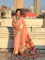 Soft Organza Rajhans Paithani Saree