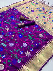 Janhvi Kapoor–Inspired Kanchivaram Paithani Silk Saree