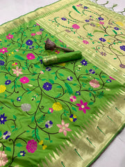 Janhvi Kapoor–Inspired Kanchivaram Paithani Silk Saree