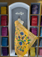 Dupatta - Pure Zari Floral Multicolor Weaving Paithani Dupatta
