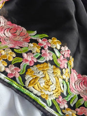 Pure Soft Chiffon Kashmiri Thread Embroidered Saree