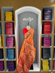 Lucknowi Paithani and Patola Fusion Saree