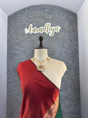 Maharashtrian 3D Pichwai Soft Silk Paithani Saree