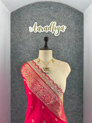 Dolla Silk Embroidery Work Lace Banarasi Saree