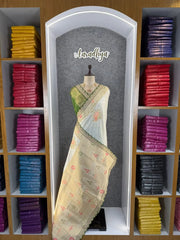 Dolla Silk Embroidery Work Lace Banarasi Saree