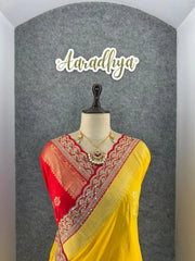 Banarasi Jaal Embroidery Sequence Work Sarees (Unstiched Blouse)