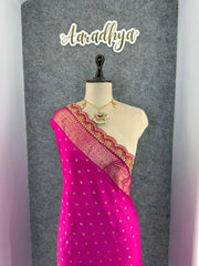 Bridal Wedding Khadi Georgette Sabyasachi Scallop Saree