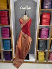 Bridal Wedding Khadi Georgette Sabyasachi Scallop Saree