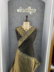 Bridal Wedding Khadi Georgette Sabyasachi Scallop Saree