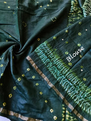 Pure Cotton Hand Dyed Bandhej Sibori Saree