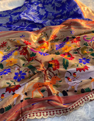 Soft Silk Pichwai Paithani Lace Saree