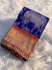 Soft Silk Pichwai Paithani Lace Saree